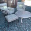 Summer Classics chairs and ottoman