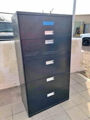 Tall Black File Cabinet