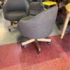 Vintage Swivel Barrel Chairs back