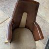 2 Mid-Century Office Chairs brown chair seat