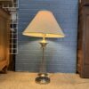 brushed nickel and glass lamp set table lamp