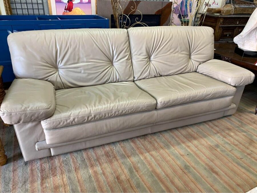 Modern Low Leather Sofa