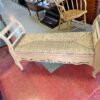 Rustic Bench with Rush Seat