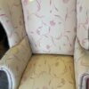 Silk And Leather Wingback Chair seat