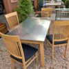 Stainless Steel Top Dining Set