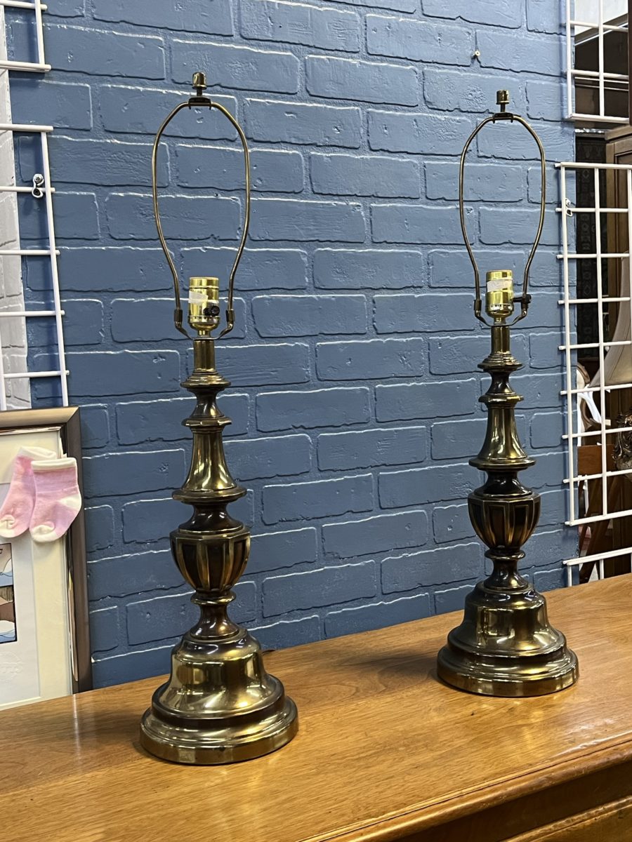 Brass Table Lamp Set