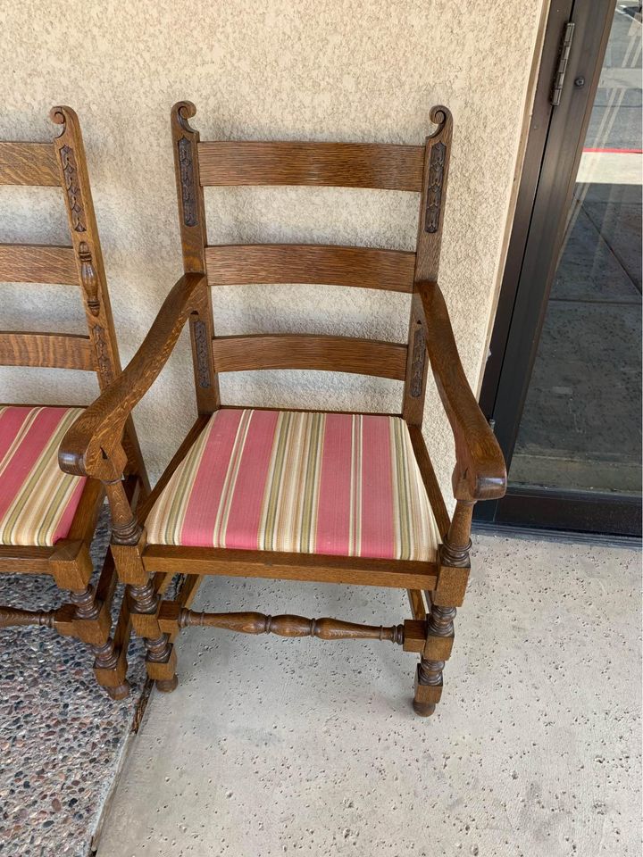 Oak Antique Dining Chairs armchair
