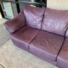 Purple Leather Sofa end