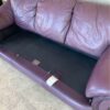 Purple Leather Sofa no cushions