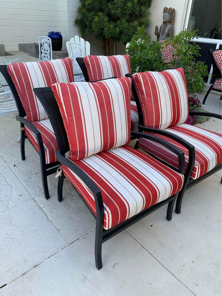 Summer Classic Patio Armchairs striped set