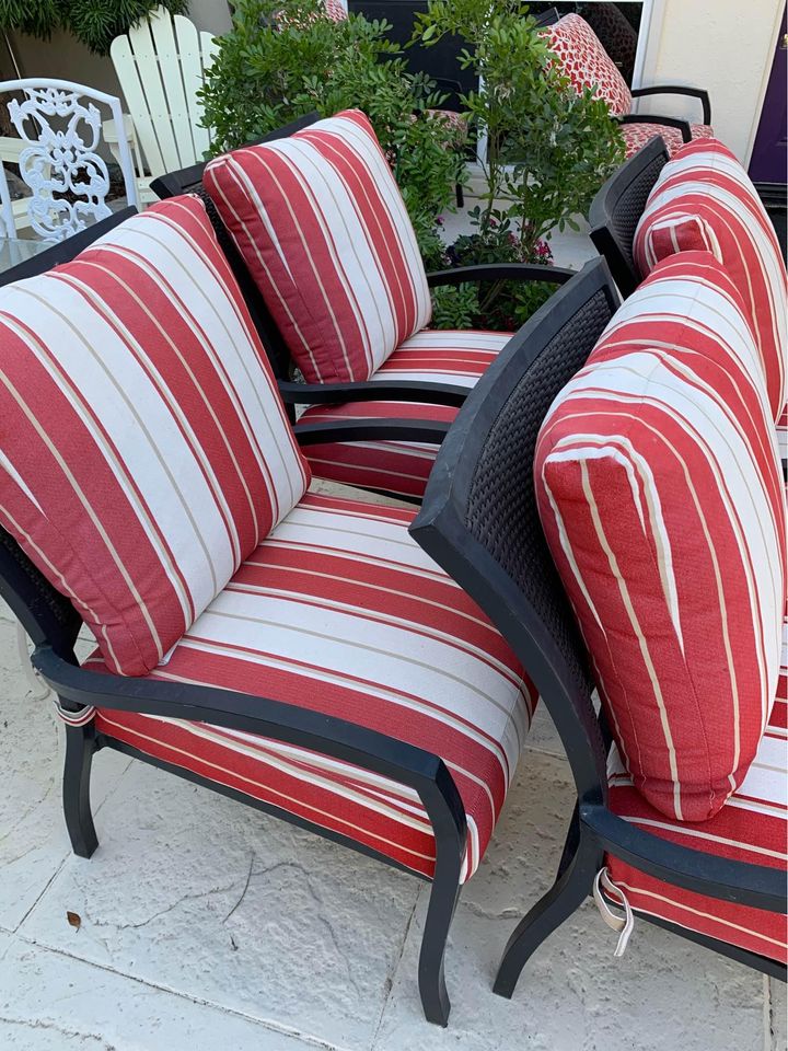 Summer Classic Patio Armchairs striped