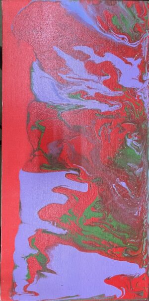 Red and Purple Acrylic Flow Painting