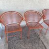 4 Vintage Iron Patio Chairs front