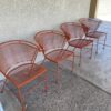 4 Vintage Iron Patio Chairs row