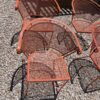 4 Vintage Iron Patio Chairs seats
