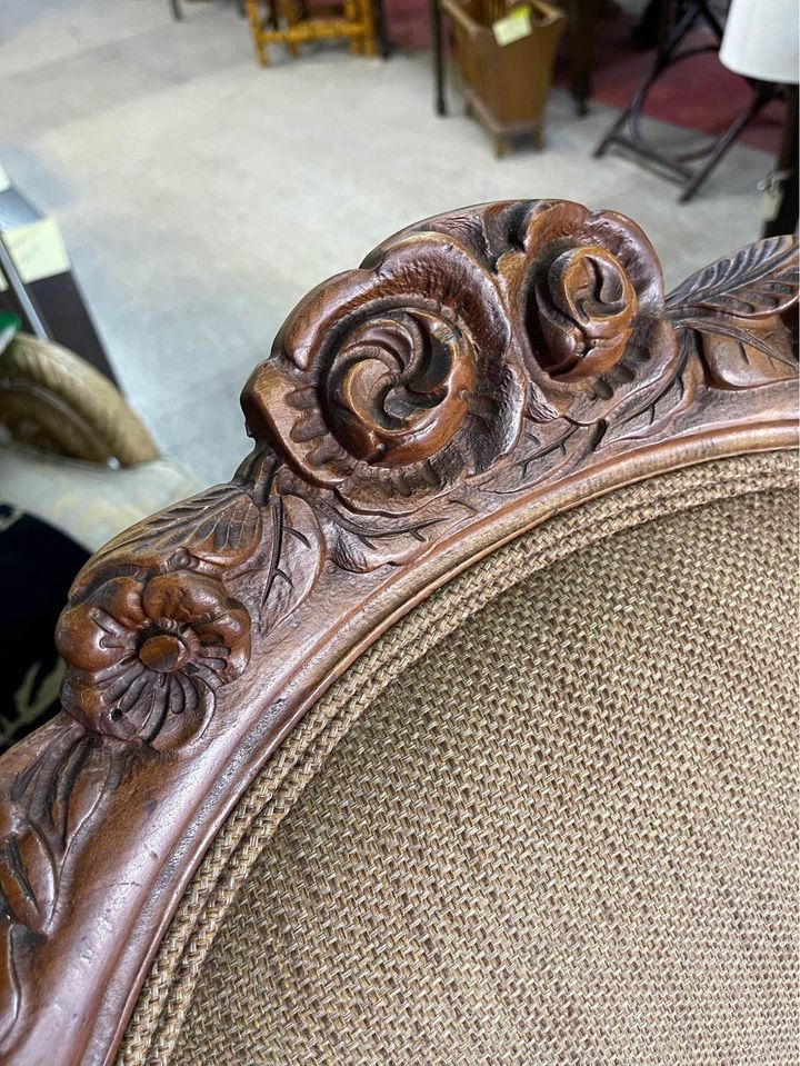 Antique Victorian Chairs parlor chair carved roses