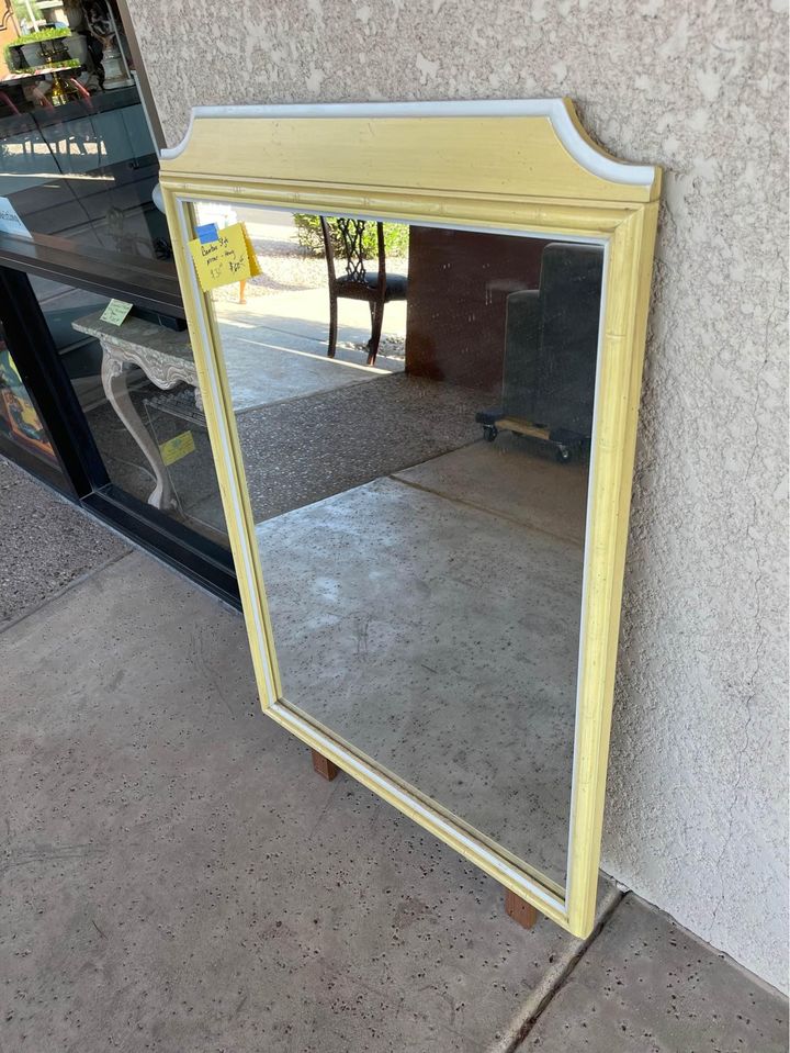 Bamboo Frame Mirror for Dresser