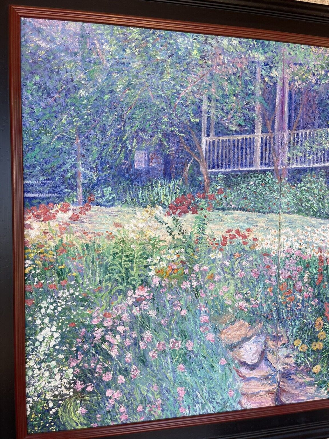 Garden Oil Painting Manor Shadian left side detail