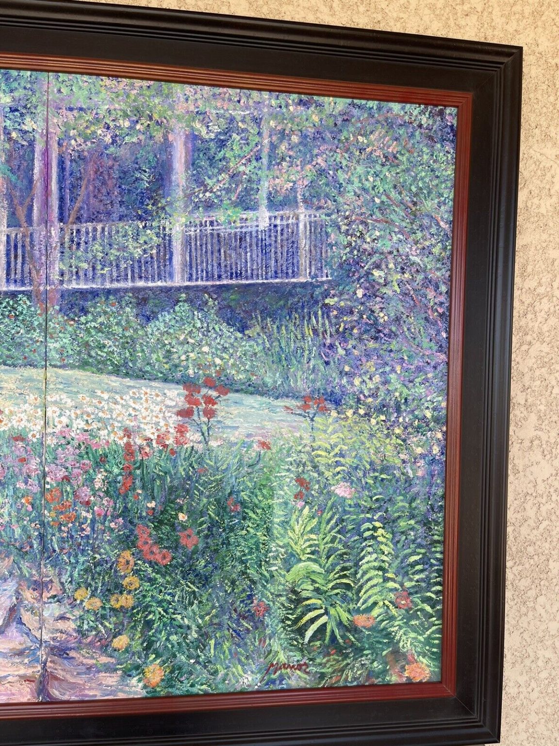 Garden Oil Painting Manor Shadian right side detail