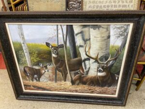 Large Deer Family Painting