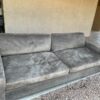 Large Gray Suede Sofa