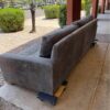 Large Gray Suede Sofa back