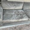 Large Gray Suede Sofa seat