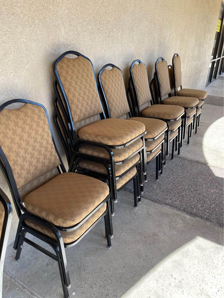 Stackable Chairs with Padded Seats set