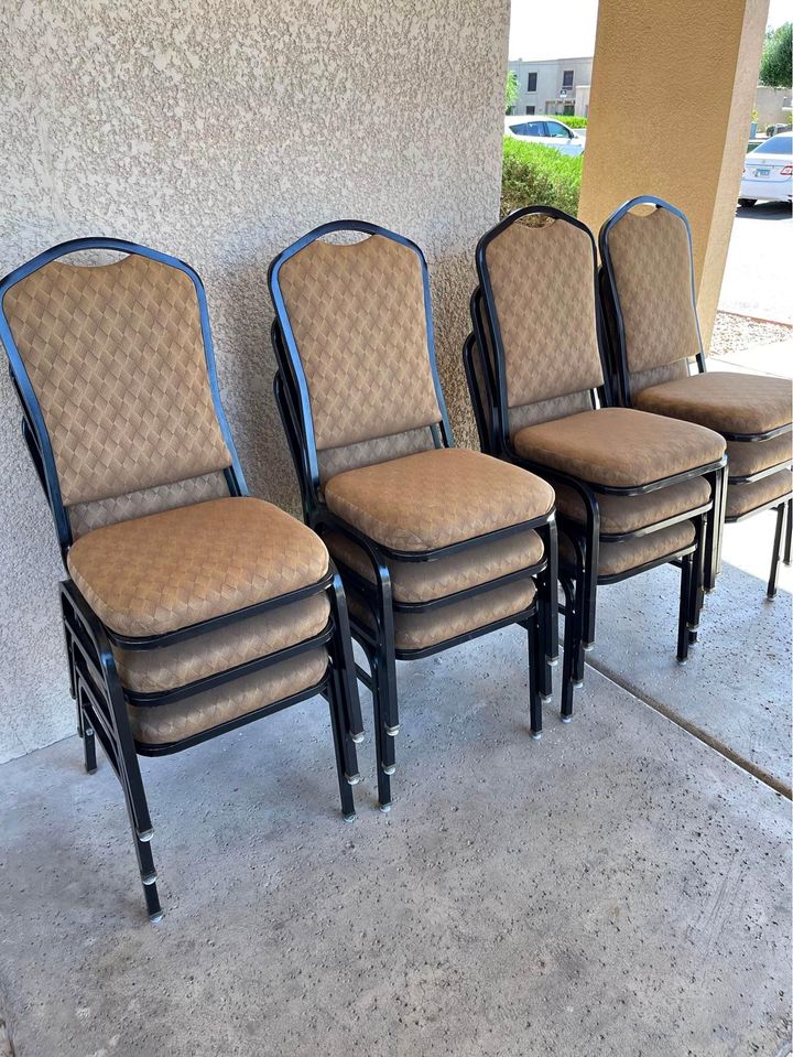Stackable Chairs with Padded Seats