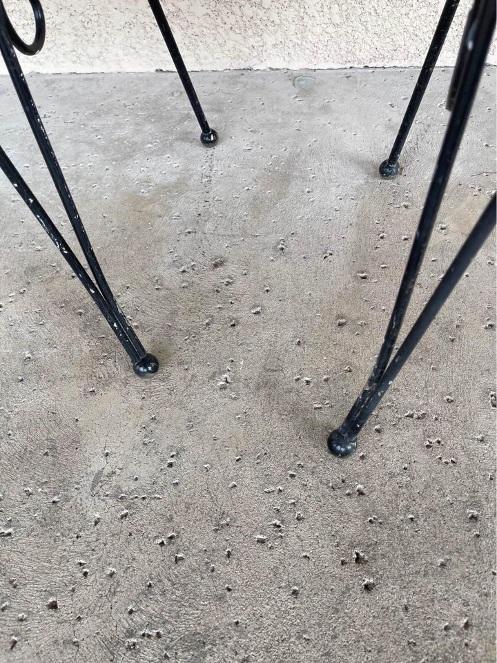 Black Iron Peacock Chairs legs