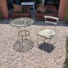 Glass Top Patio Table With Chair