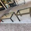 Iron and Glass Coffee and End Table set