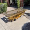 Large Gold Glass Top Coffee Table
