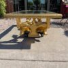 Large Gold Glass Top Coffee Table end