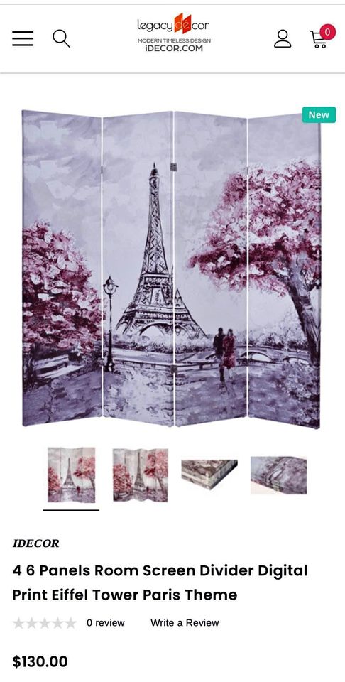 Eiffel Tower Folding Screen