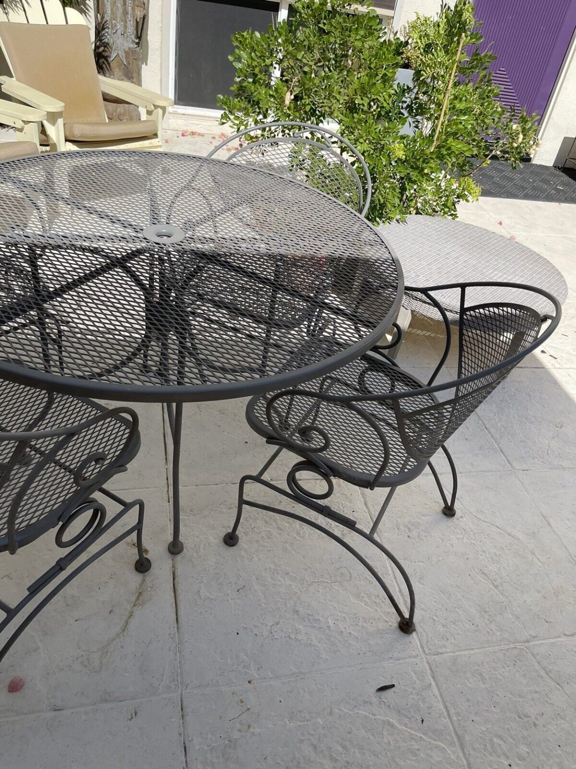 Iron Patio Table and Chairs Set above