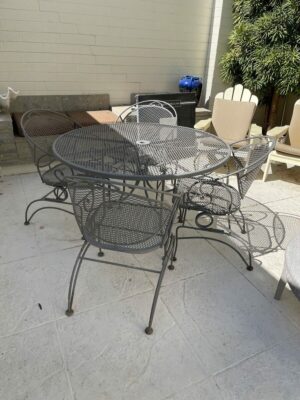 Iron Patio Table and Chairs Set