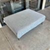 Large Ottoman with Gray Slipcover