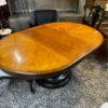 Pedestal Dining Table with Leaf oval