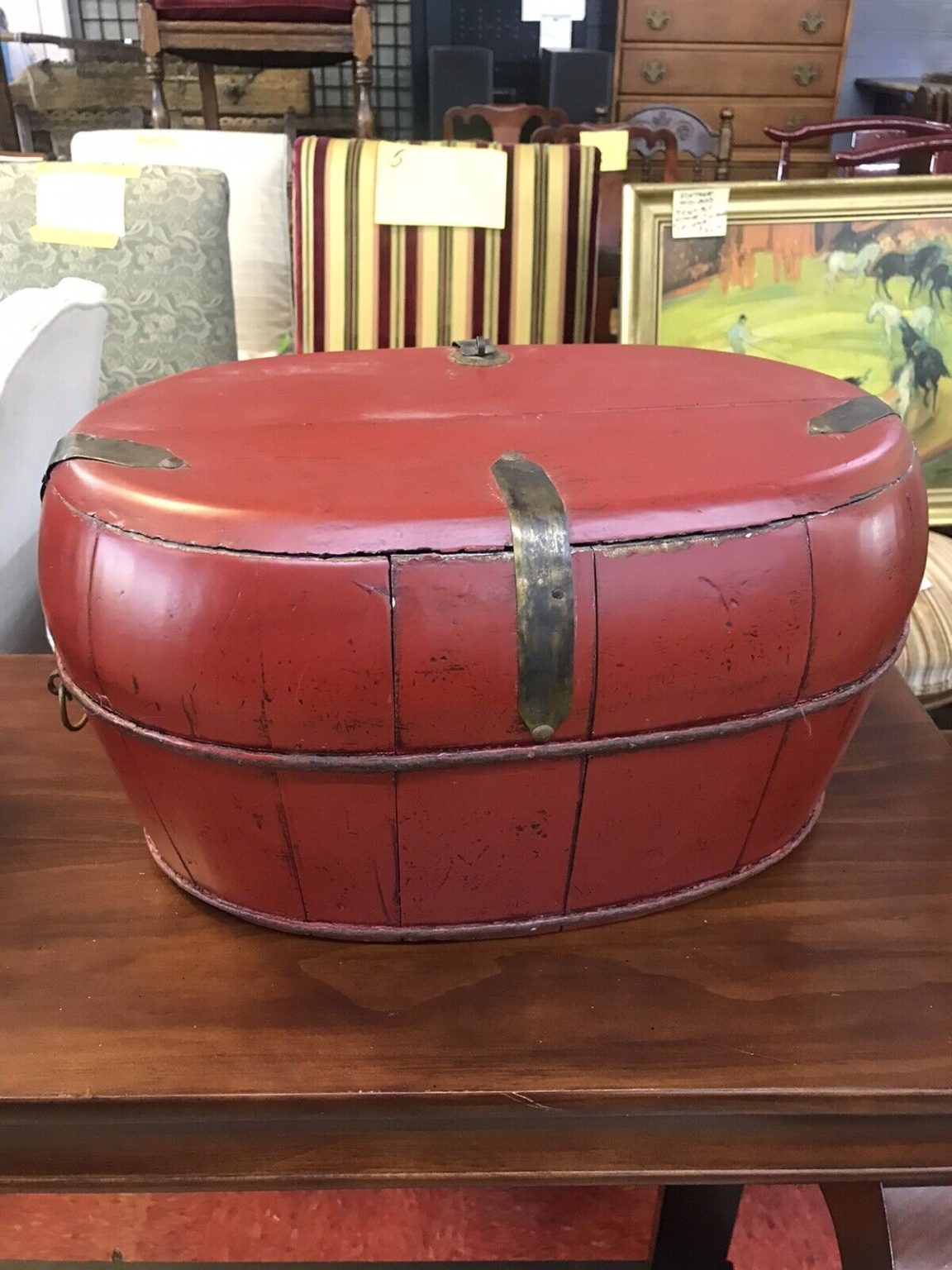 Red Lacquer Wedding Basket back