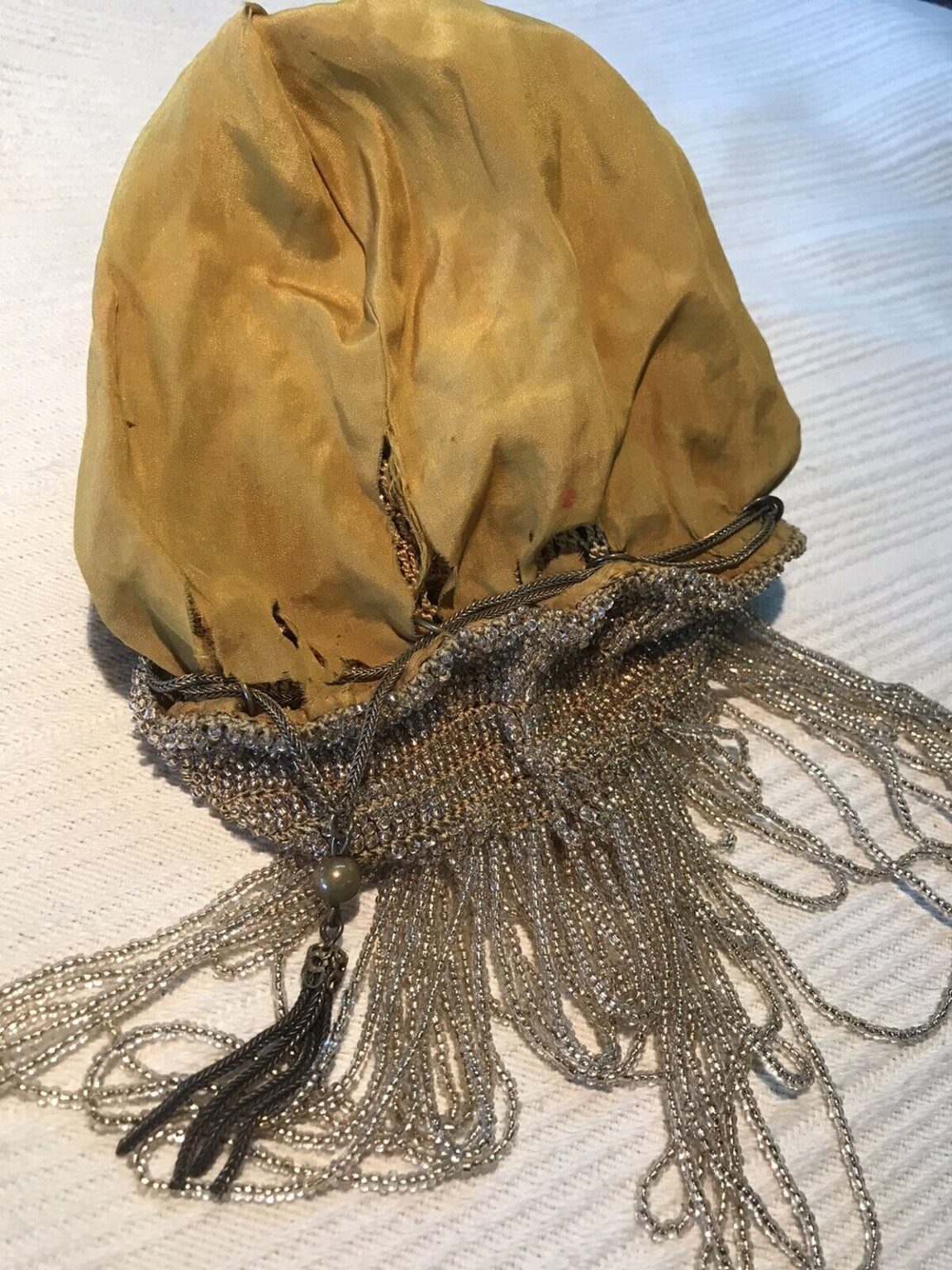 Vintage Art Nouveau Beaded Handbag lining