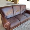 Brown Leather Sofa seats