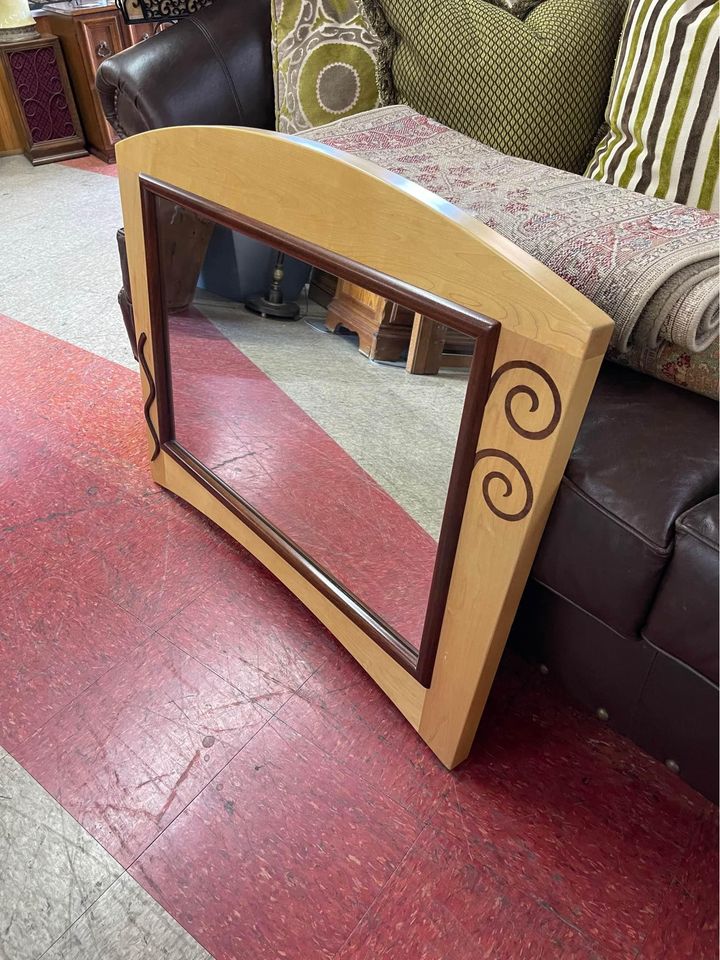Two-Tone Wood Mirror angle