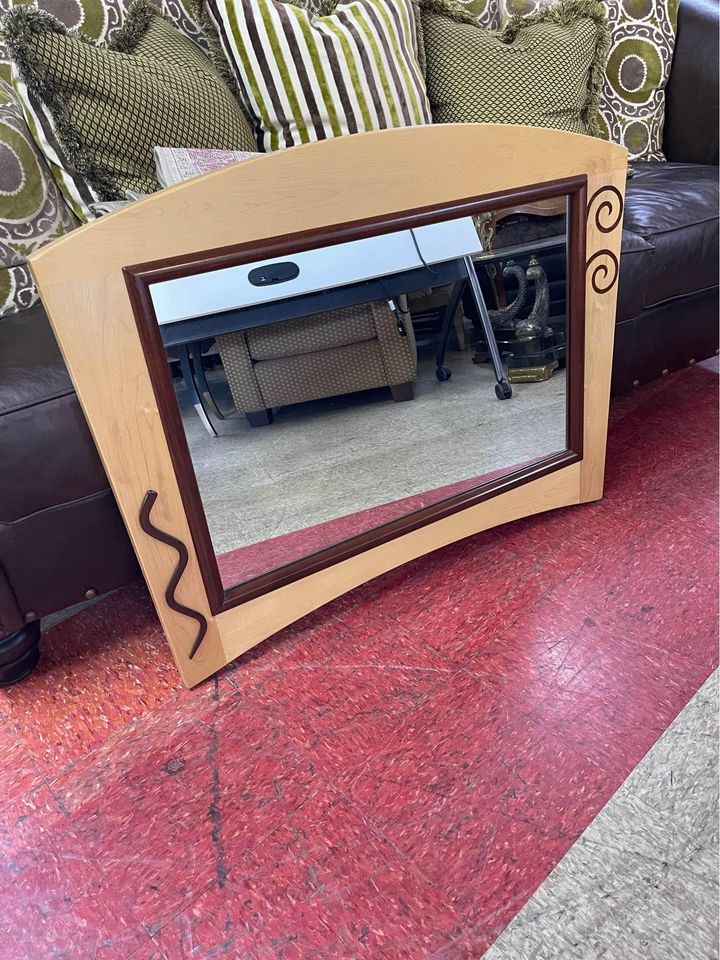 Two-Tone Wood Mirror
