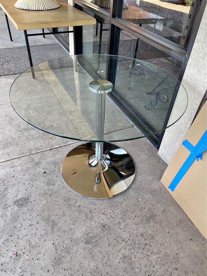 Glass Tulip Dining Table
