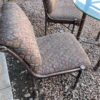 Iron and Glass Patio Table Set seat