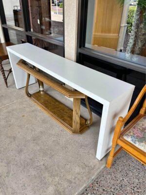 Long Narrow Table on Wheels