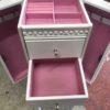 Standing Jewelry Armoire with Mirror drawers