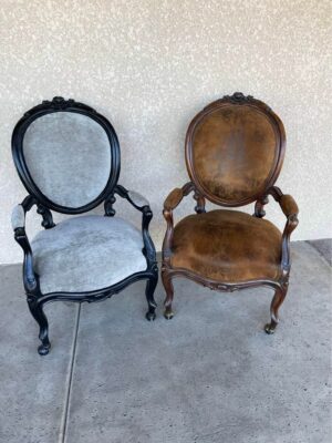 Black and Brown Occasional Chairs