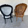 Black and Brown Occasional Chairs back